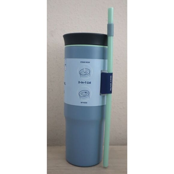 Owala 24oz Insulated Stainless Steel Straw Tumbler - Lost Valley Blue - Picture 3 of 13